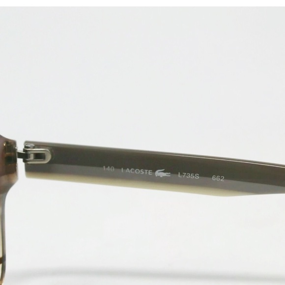 LACOSTE L735S Grey Striped Sunglasses w/ Case - Picture 4 of 5